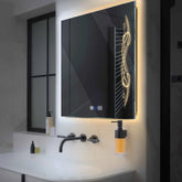 Espejo LED Cuadrado | Botones táctiles | Función antivaho | Temperatura de color ajustable - Reyze Seria Good Vibes Model 6